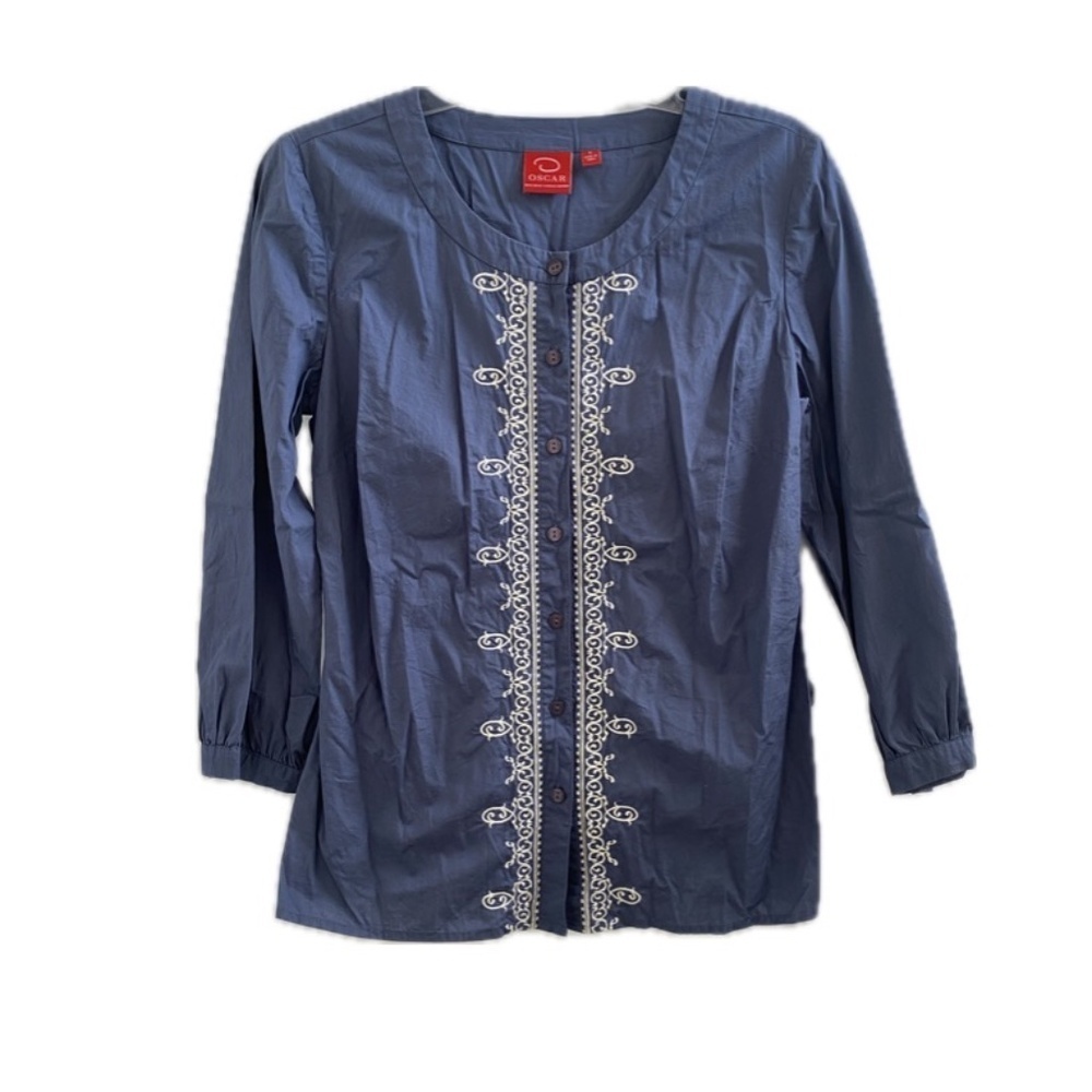 Oscar by Oscar de la Renta - Women's Button-Down Blouse Top Size: 6